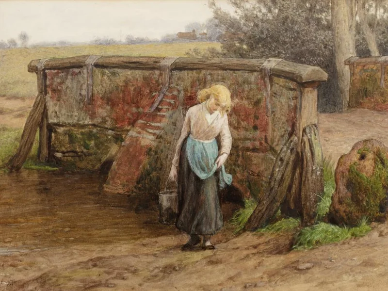 1832-John Dawson Watson - Il ruscello del villaggio